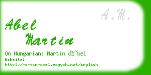 abel martin business card